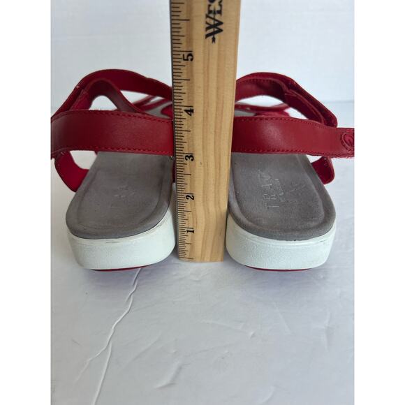 TRAQ by Alegria Qali Red Adjustable Straps Smart Walking Comfort Sandals Sz 10.5 - Picture 10 of 10